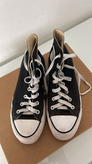 Converse plataforma negras