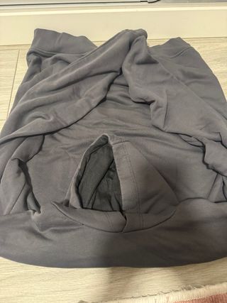 Sudadera gris con cpaucha 
