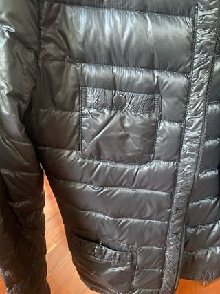 Chaqueta Benetton Plumas Fino Negra
