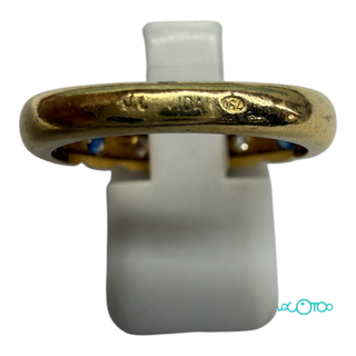 Anillo Oro 18k Zafiros y Diamantes
