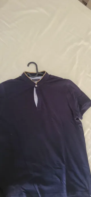 Camisa Massimo Dutti Azul Manga Larga