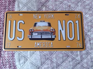 Chapa Decorativa Matrícula US NO1