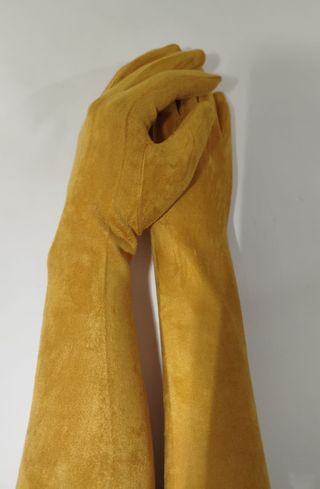 Guantes Antelina Largos Amarillos