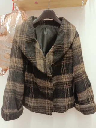 Cappotto donna corto lana marrone taglia 42