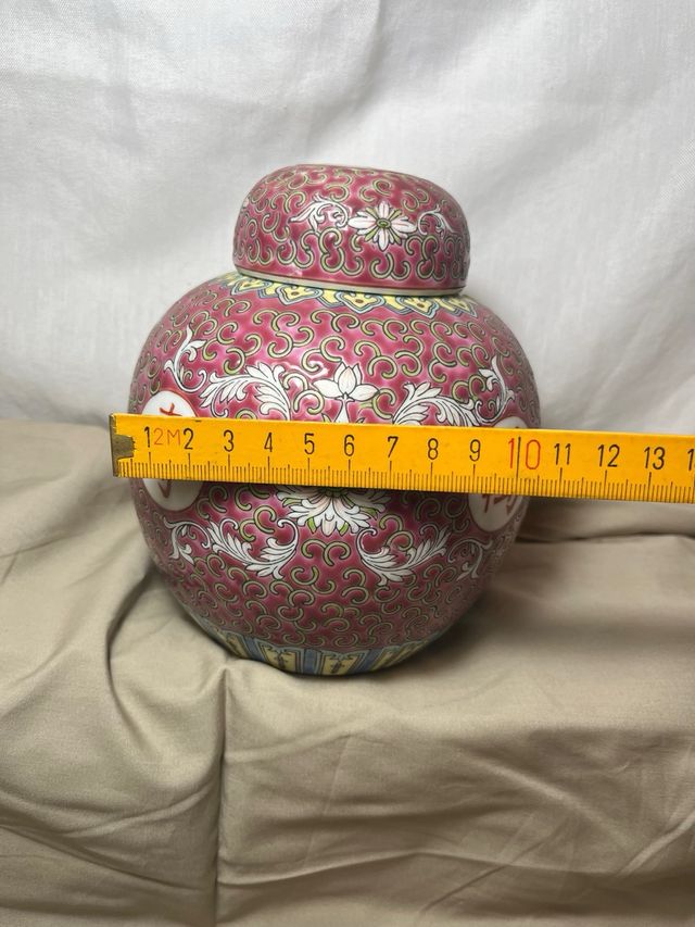 Tarro jengibre chino porcelana rosa