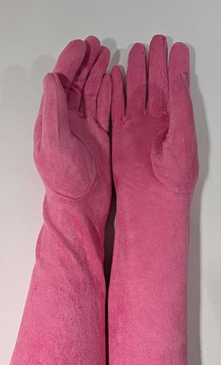 Guantes Largos Antelina Rosa