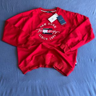 Felpa Tommy Hilfiger Rossa S nuova con cartellino