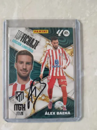 Cromo firmado Alex Baena