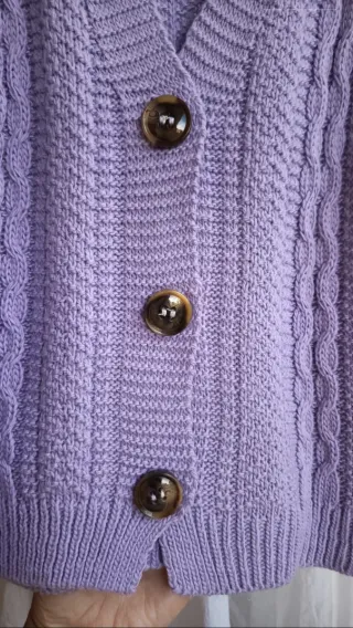 Chaqueta punto mujer lila