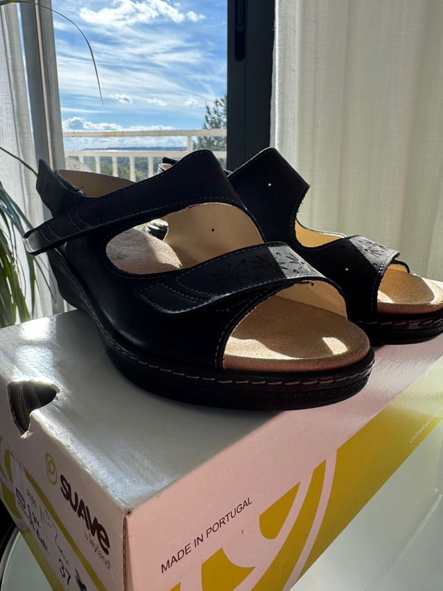 Sandalias Suave Negras Talla 37