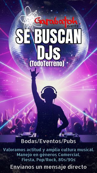 Se buscan Djs para diferentes eventos