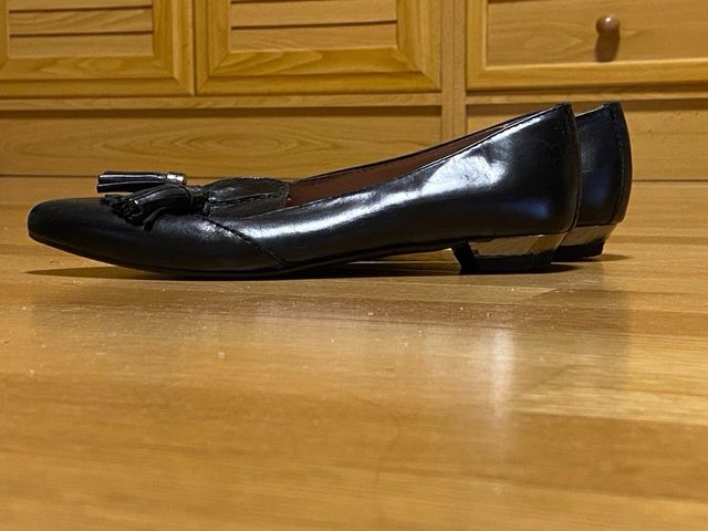 Zapatos de piel Sanse mujer negros