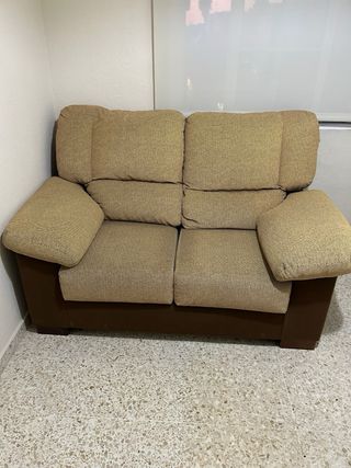 Sofá Cama Beige y Marrón