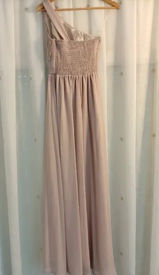 Vestido fiesta rosa palo