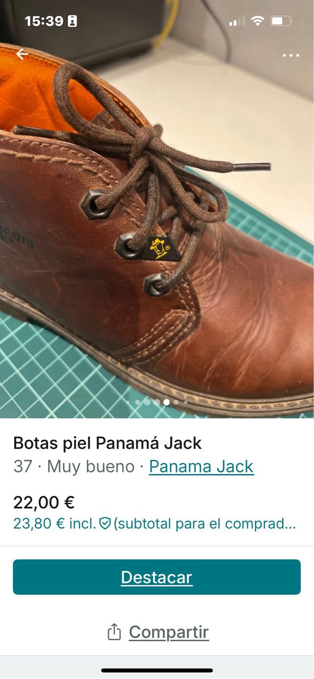 Botas de piel Panamá Jack talla 37
