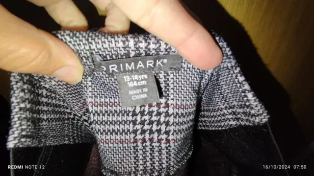 Leggings cuadros Primark Talla 13 años