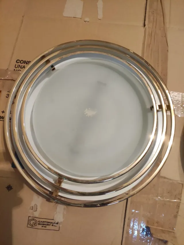 2 Plafones de techo dorados y transparentes