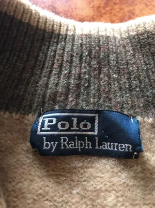 Maglione lana Ralph Lauren uomo beige/verde
