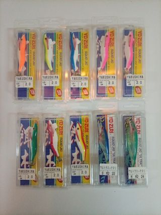 Lote 10 Poteras Squid Jig Yo-Zuri  pesca