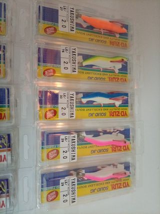 Lote 10 Poteras Squid Jig Yo-Zuri  pesca