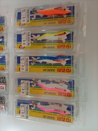 Lote 10 Poteras Squid Jig Yo-Zuri  pesca