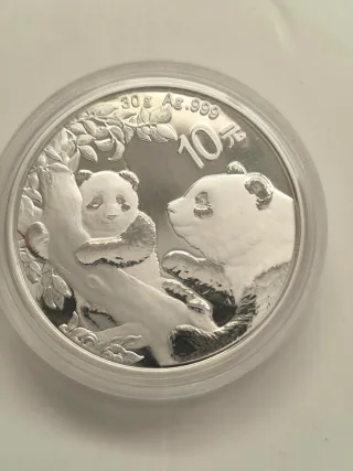 Plata Onza Panda 2021 30g Ag.999 10 Yuan