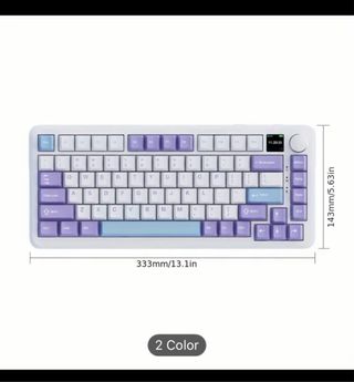 Teclado AJAZZ Blanco y Morado 75%
