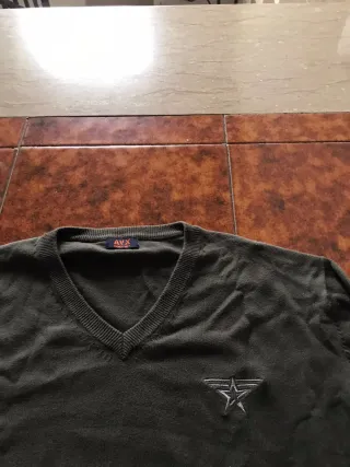 Maglione Uomo Avirex Cotone Verde Oliva