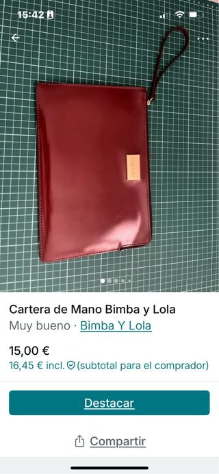 Cartera de mano Bimba y Lola Roja
Color Burdeos