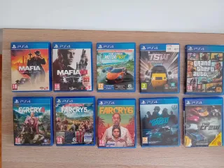 Lote 10 Juegos PS4: Mafia, Far Cry, GTA V, TSW
