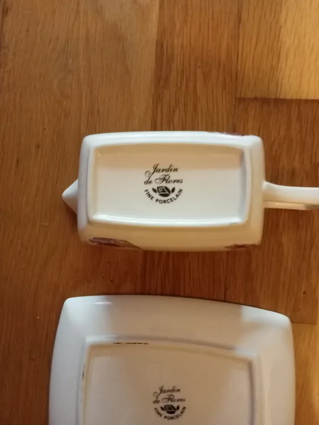 Vajilla Porcelana Flores Rosas Blancas No envio