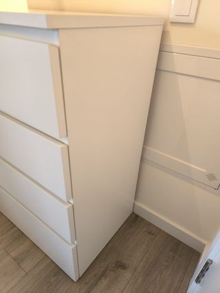 Cajonera MALM 4 Cajones Blanca Ikea