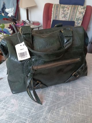 Bolso de mano verde