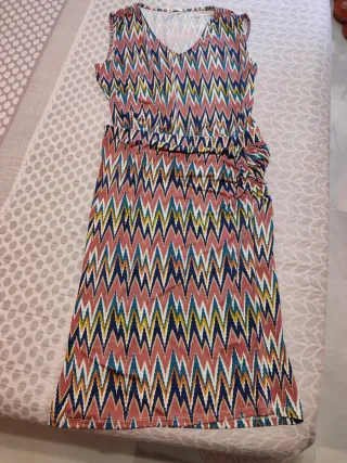 Conjunto falda y blusa mujer estampado zig-zag