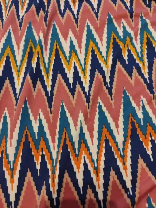 Conjunto falda y blusa mujer estampado zig-zag