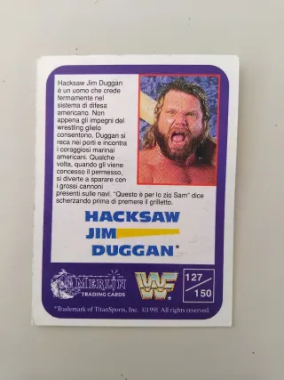 1991 Merlin WWF Hacksaw Jim Duggan #127