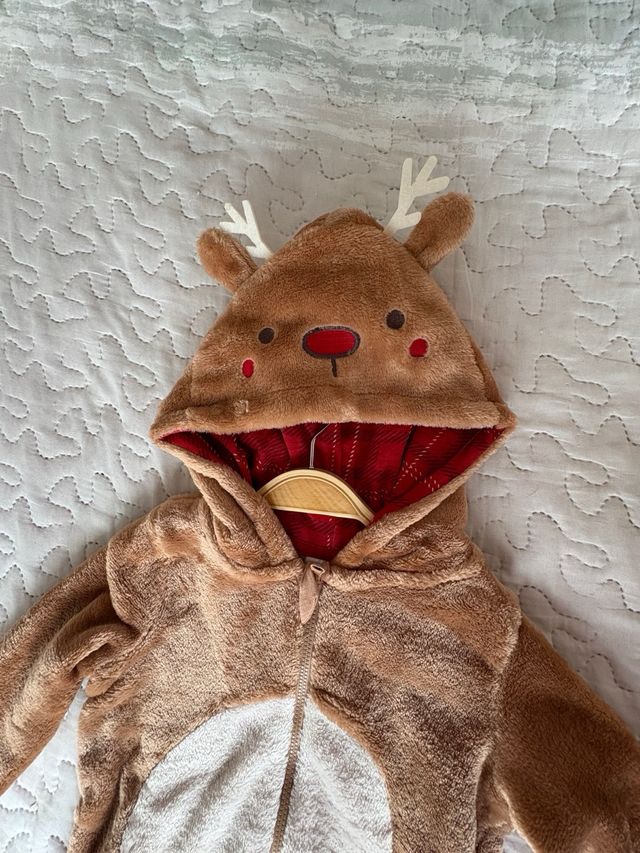 Pelele / Pijama reno Navidad 9/12 meses