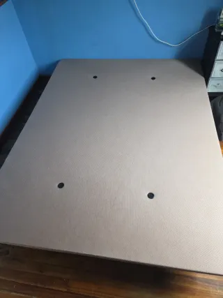 Somier Base Tapizada Beige