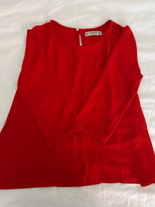 Camisa Pull&Bear Roja Talla S