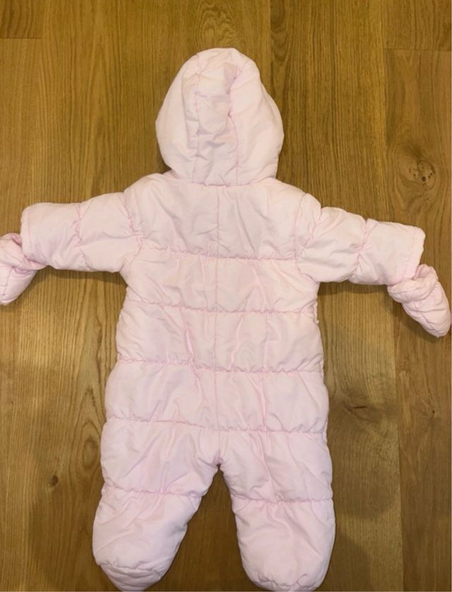 Cappottino neonata Idexe' rosa con guantini