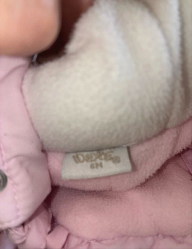 Cappottino neonata Idexe' rosa con guantini