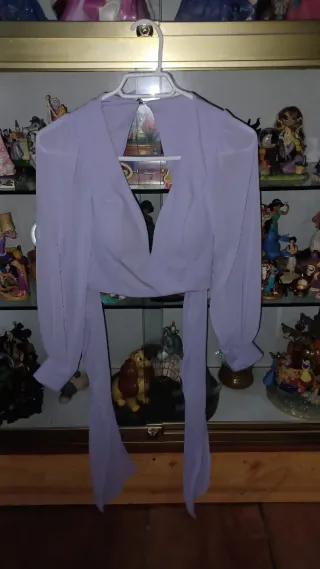 Top malva manga larga