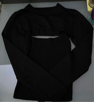 Jersey negro de punto