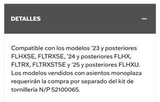 Asiento Harley Davidson Touring Nuevo