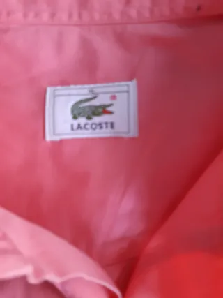 Camisa Lacoste Caballero Manga Corta Rosa