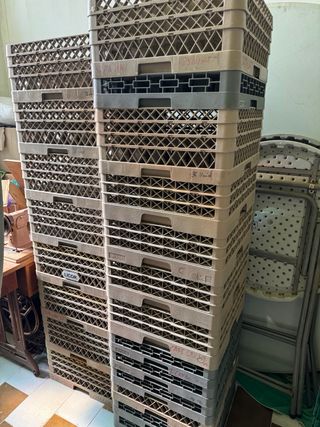 Cestas para vasos, copas y platos