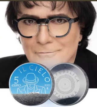 Moneta 5 Euro Argento Serie Canzoni Renato Zero