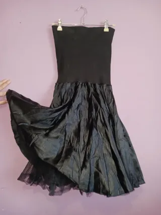 Vestido/falda negro con tul
