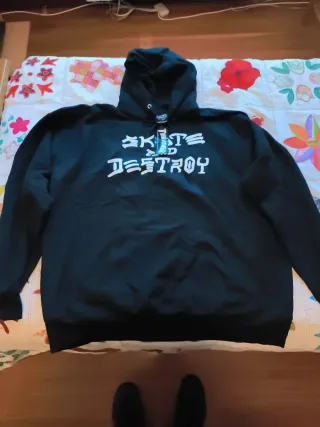 Sudadera Thrasher Skate and Destroy Negra