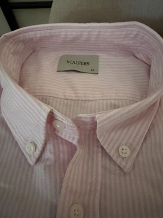 Camisa Scalpers rosa a rayas perfecto edtadoestado